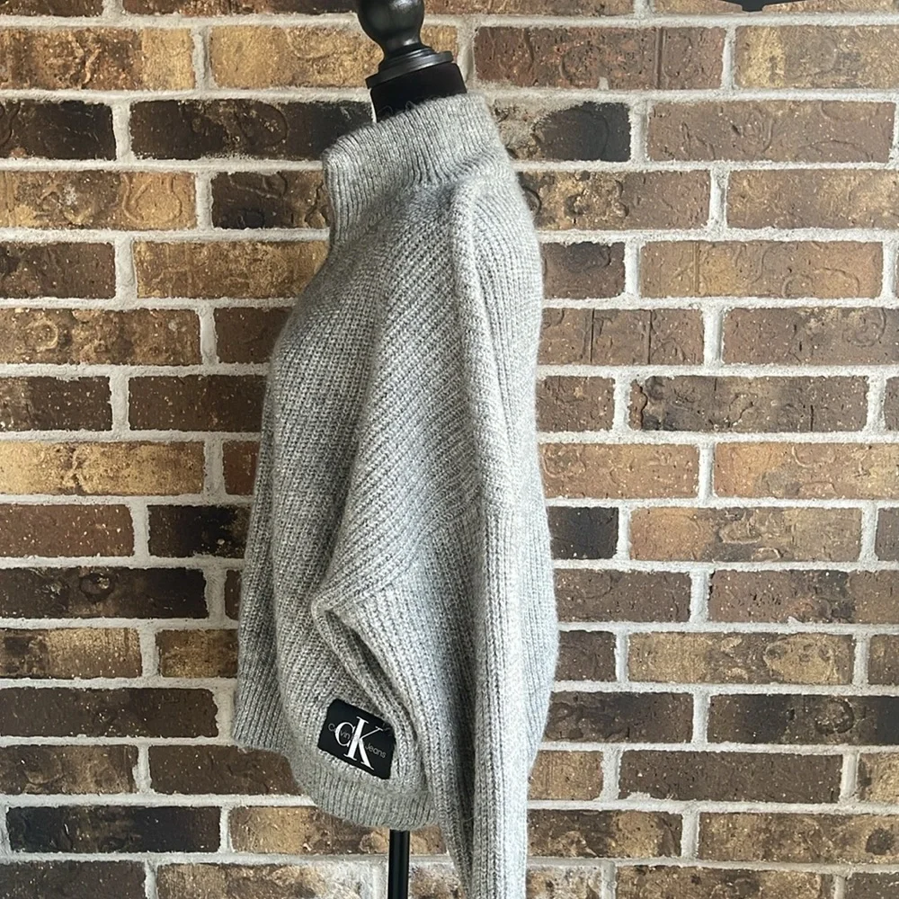 Calvin Klein Women's Mock Neck Logo Sweaters - Picture 6 of 9